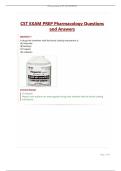 CST EXAM PREP Pharmacology Questions and Answers