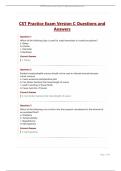 CST Practice Exam Version C Questions and Answers&period;