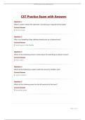 CST Practice Exam with Answers