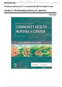 Test Bank - Stanhope and Lancasters Community Health Nursing in Canada&comma; 4th Edition &lpar;MacDonald&comma; 2022&rpar;&comma; Chapter 1-18 &vert; All Chapters