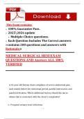 MEDICAL SURGICAL HESI EXAM  Questions with Correct Answers & Detailed Rationales &lpar;2025&sol;2026 &rpar;