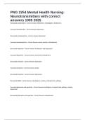 PNG 2254 Mental Health Nursing&colon; Neurotransmitters with correct answers 1005 2025 