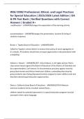 WGU D002 Professional&comma; Ethical&comma; and Legal Practices for Special Education &vert; 2025&sol;2026 Latest Edition &vert; OA & PA Test Bank &vert; Verified Questions with Correct Answers &vert; Graded A&plus;