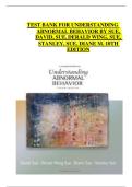 Understanding Abnormal Behavior &lpar;10th Edition&comma; Sue&comma; Sue&comma; Sue & Sue&rpar; &ndash; Complete Test Bank with Answers