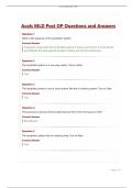 Acols MLD Post OP Questions and Answers