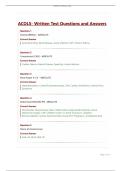 ACOLS- Written Test Questions and Answers