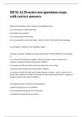 HESI A2 Practice test questions exam with correct answers&period;