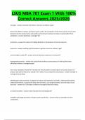 LSUS MBA 701 Exam 1 With 100&percnt; Correct Answers 2025&sol;2026
