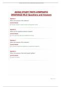 ACOLS STUDY TESTS LYMPHATIC DRAINAGE MLD Questions and Answers