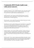 Community HESI Study Guide exam with correct answers&period;