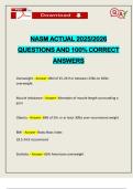 NASM ACTUAL 2025&sol;2026 QUESTIONS AND 100&percnt; CORRECT ANSWERS