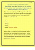 WGU D099 SALES MANAGEMENT OBJECTIVE ASSESSMENT FINAL EXAM PREPARATION FOR 2025&sol;2026 NEWEST ACTUAL EXAM WITH COMPLETE QUESTIONS AND VERIFIED ANSWERS &vert;ALREADY GRADED A&plus;&vert; 