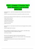 CAIB 2 &colon;Chapter 5 Practice Test 1 Exam Questions And Answers 2025&sol;2026
