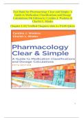 Pharmacology Clear and Simple&colon; A Guide to Medication Classifications and Dosage Calculations &lpar;5th Edition&rpar; &ndash; Watkins & Blades &vert; Complete Test Bank with Verified Answers