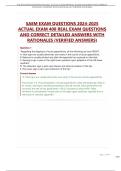 SAEM EXAM QUESTIONS AND CORRECT DETAILED ANSWERS WITH RATIONALES&period;
