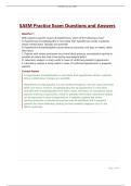 SAEM Practice Exam Questions and Answers