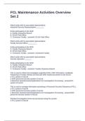 FCL Maintenance Activities Overview Set 2 Questions and Answers