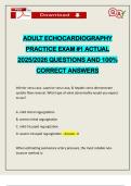 ADULT ECHOCARDIOGRAPHY PRACTICE EXAM &num;1 ACTUAL 2025&sol;2026 QUESTIONS AND 100&percnt; CORRECT ANSWERS