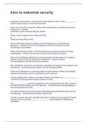 Intro to industrial security questions and answers 
