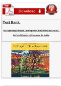 Test Bank   for Exploring Lifespan Development 4th Edition by Laura E. Berk All Chapters ||Complete A+ Guide