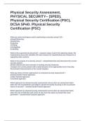 Physical Security Assessment&comma; PHYSICAL SECURITY-- &lpar;SPED&rpar;&comma; Physical Security Certification &lpar;PSC&rpar;&comma; DCSA SPeD&period; Physical Security Certification &lpar;PSC&rpar; - 100&percnt; Solved