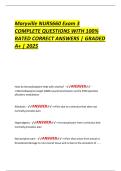 Maryville NURS660 Exam 3  COMPLETE QUESTIONS WITH 100&percnt;  RATED CORRECT ANSWERS &vert; GRADED  A&plus; &vert; 2025