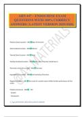 AHN 447 &ndash; ENDOCRINE EXAM QUESTIONS WITH 100&percnt; CORRECT ANSWERS &vert; LATEST VERSION 2025&sol;2026