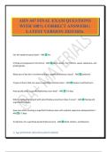 AHN 447 FINAL EXAM QUESTIONS WITH 100&percnt; CORRECT ANSWERS &vert; LATEST VERSION 2025&sol;2026&period;