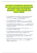 Epic Identity Fundamentals CERTIFICATION  TEST STUDY GUIDE 2025&sol;2026 QUESTIONS BANK  AND VERIFIED CORRECT SOLUTIONS WITH  RATIONALES &vert;&vert; 100&percnt; GUARANTEED PASS  <RECENT VERSION> 