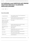 IAI Certification exam QUESTIONS AND VERIFIED SOLUTIONS &vert;2025 EXAM &vert; ELABORATED &DETAILED ANSWERS&excl;&excl;