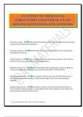 ANATOMY OF OROFACIAL STRUCTURES CHAPTER 10&period; EXAM 2025&sol;2026 QUESTIONS AND ANSWERS