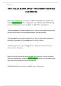 TNT 700&period;6A EXAM QUESTIONS WITH VERIFIED SOLUTIONS