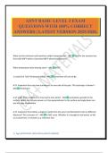 ASNT BASIC LEVEL 3 EXAM QUESTIONS WITH 100&percnt; CORRECT ANSWERS &vert; LATEST VERSION 2025&sol;2026&period;