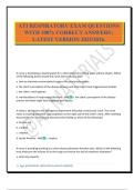 ATI RESPIRATORY EXAM QUESTIONS WITH 100&percnt; CORRECT ANSWERS &vert; LATEST VERSION 2025&sol;2026&period;