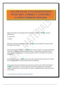 ATS 350 EXAM 3 EXAM QUESTIONS WITH 100&percnt; CORRECT ANSWERS &vert; LATEST VERSION 2025&sol;2026