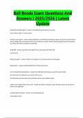 Package Deal For Bail Bond Exam Questions With Complete Solution &vert; 2025&sol;2026 &vert; Latest Version