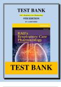 TEST BANK - Rau&rsquo;s Respiratory Care Pharmacology&comma; 9th Edition by Gardenhire&comma; All Chapters 1 - 23&comma; Complete Newest Version