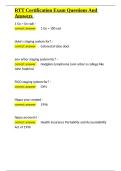 RTTT Exam Bundle With A&plus; Rated Answers 2025