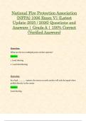 National Fire Protection Association &lpar;NFPA&rpar; 1006 Exam V1 &lpar;Latest Update 2025 &sol; 2026&rpar; Questions and Answers &vert; Grade A &vert; 100&percnt; Correct &lpar;Verified Answers&rpar;