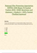 National Fire Protection Association &lpar;NFPA&rpar; 1006 Exams &lpar;Latest 2025 &sol; 2026 Updates STUDY BUNDLE PACKAGE WITH SOLUTIONS&rpar; Questions and Answers &vert; Grade A &vert; 100&percnt; Correct &lpar;Verified Answers&rpar;