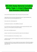 EPA 608 Study Material Including &lpar;Core&comma; Type 1&comma; 2 And 3&rpar;Question And Answers 2025&sol;2026