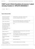 WSET Level 2 EXAM Questions & Answers &vert; Latest Already Graded A&plus; UPDATE 2025&vert;2026 &excl;&excl;