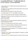 Accounting 200 Exam 1 &sol; Verified Questions & Correct Answers &sol; Newest 2025&sol;2026
