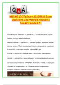 NRCME &lpar;DOT&rpar; Certification Exam 2025&sol;2026 &ndash; 200&plus; Verified Questions and Answers &vert; FMCSA Medical Standards&comma; Cardiovascular&comma; Diabetes&comma; Neurology&comma; Vision&comma; Sleep Apnea & Drug Testing