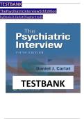 The Psychiatric Interview 4th Edition Carlat Test Bank