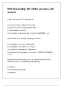 BOC Immunology 6th Edition questions with answers