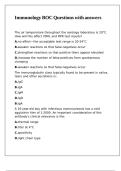 Immunology BOC Questions with answers