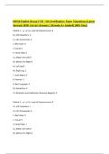NIHSS-English Group E-V3 - 5th Certification Exam &vert;Questions &lpar;Latest Version&rpar; With Correct Answers &vert;Already A&plus; Graded&lpar;100&percnt; Pass&rpar;