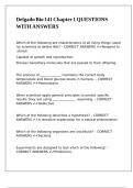 Delgado Bio 141 Chapter 1 QUESTIONS WITH ANSWERS&comma;