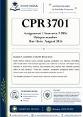 CPR3701 Assignment 1 &lpar;QUALITY ANSWERS&rpar; Semester 2 2026